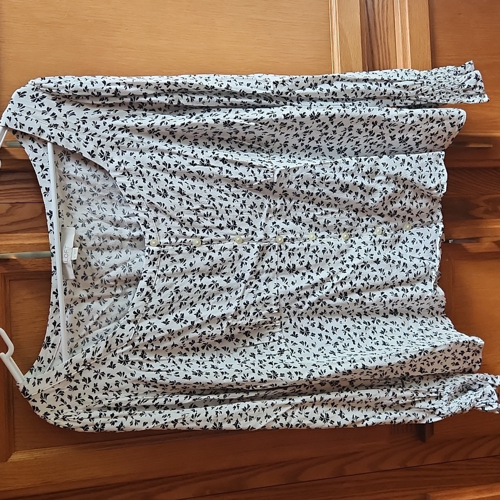 LOFT Button Down Blouse Size XL